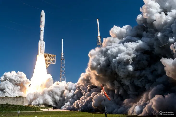 Multiple Rockets Launching off of pad